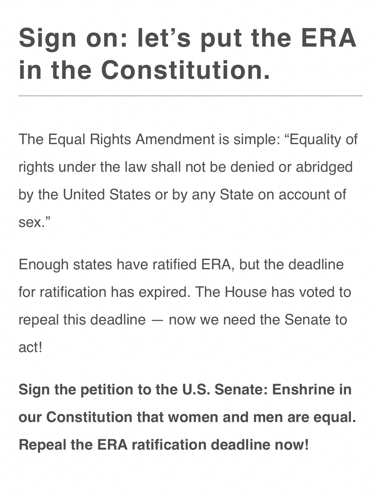 Equal Rights Amendment - 'Big Papa Foundation'